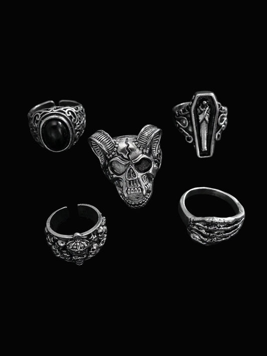 midnight occult ring set