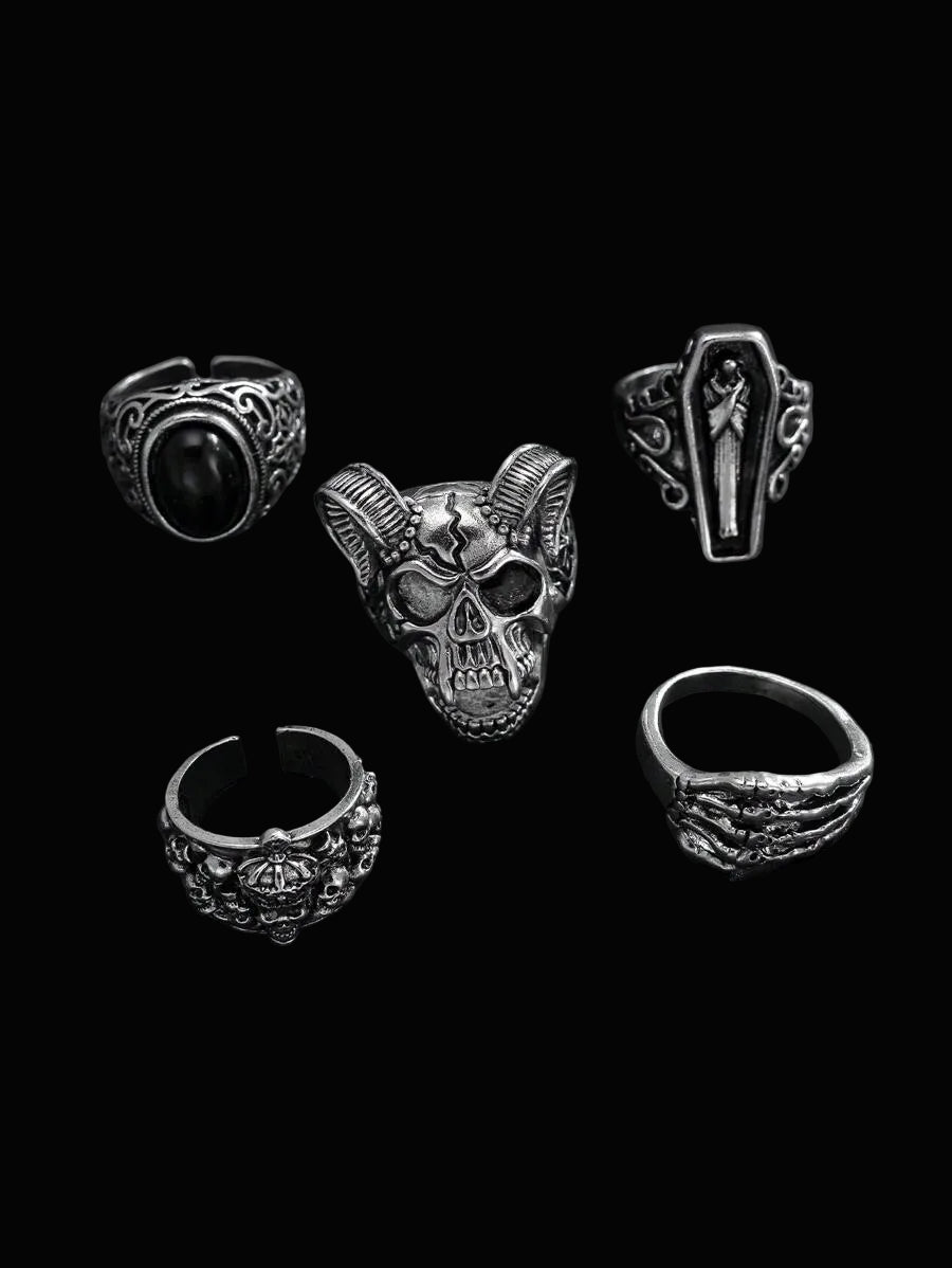 midnight occult ring set
