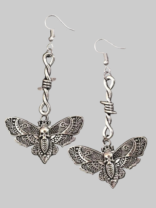 grunge butterfly earrings