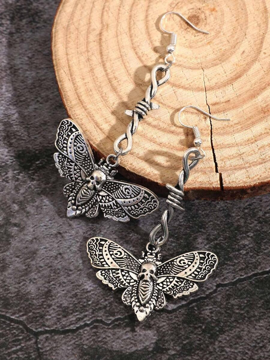 grunge butterfly earrings