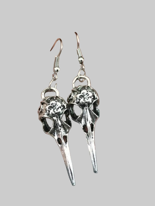 crow earrings