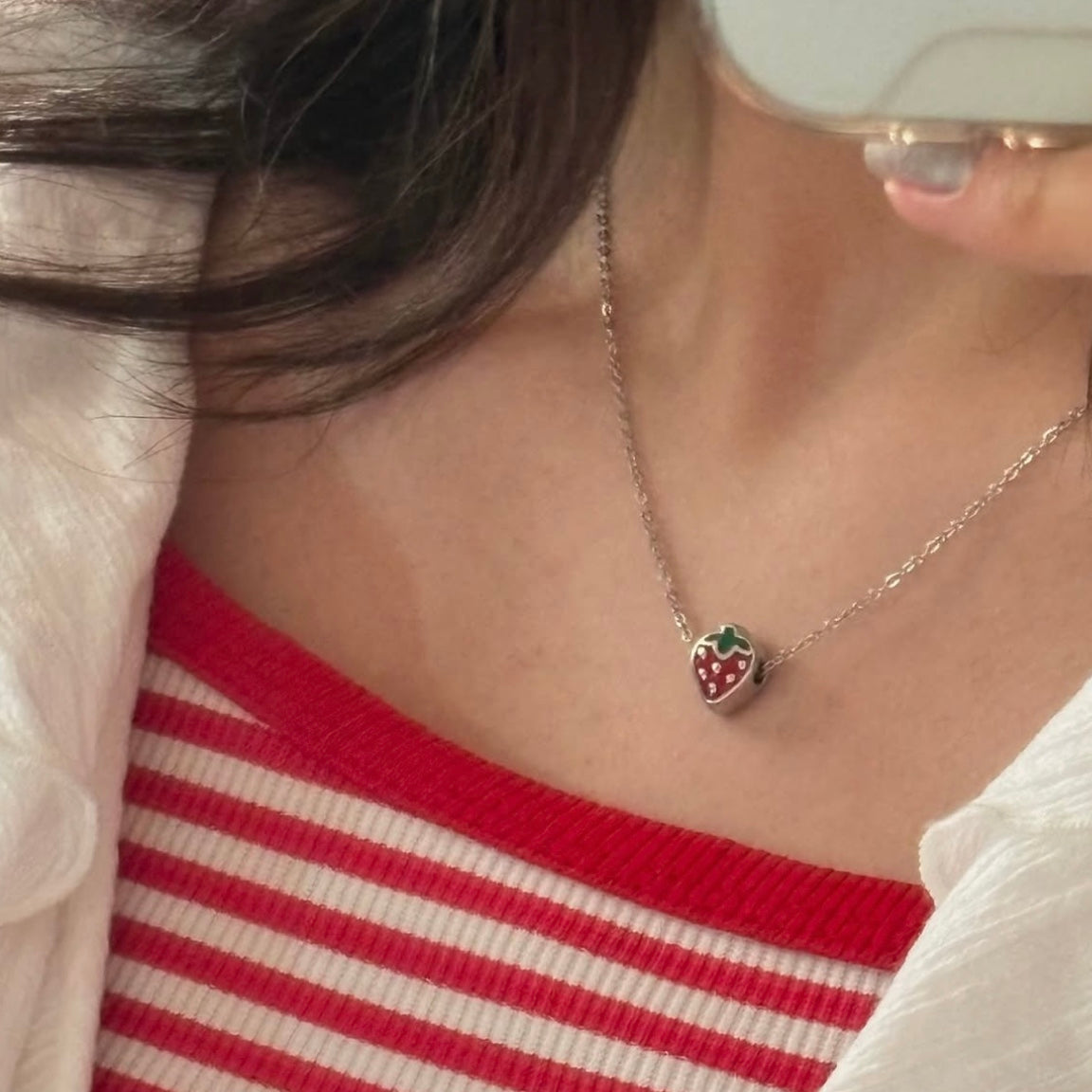 strawberry necklace