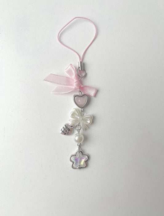 flower bow phone charm