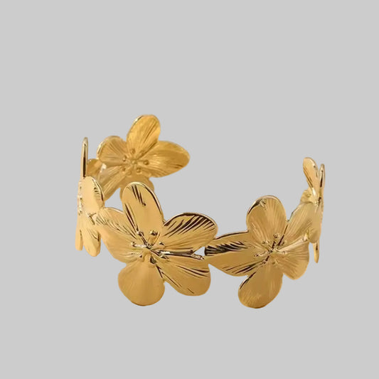 gold flower arm cuff