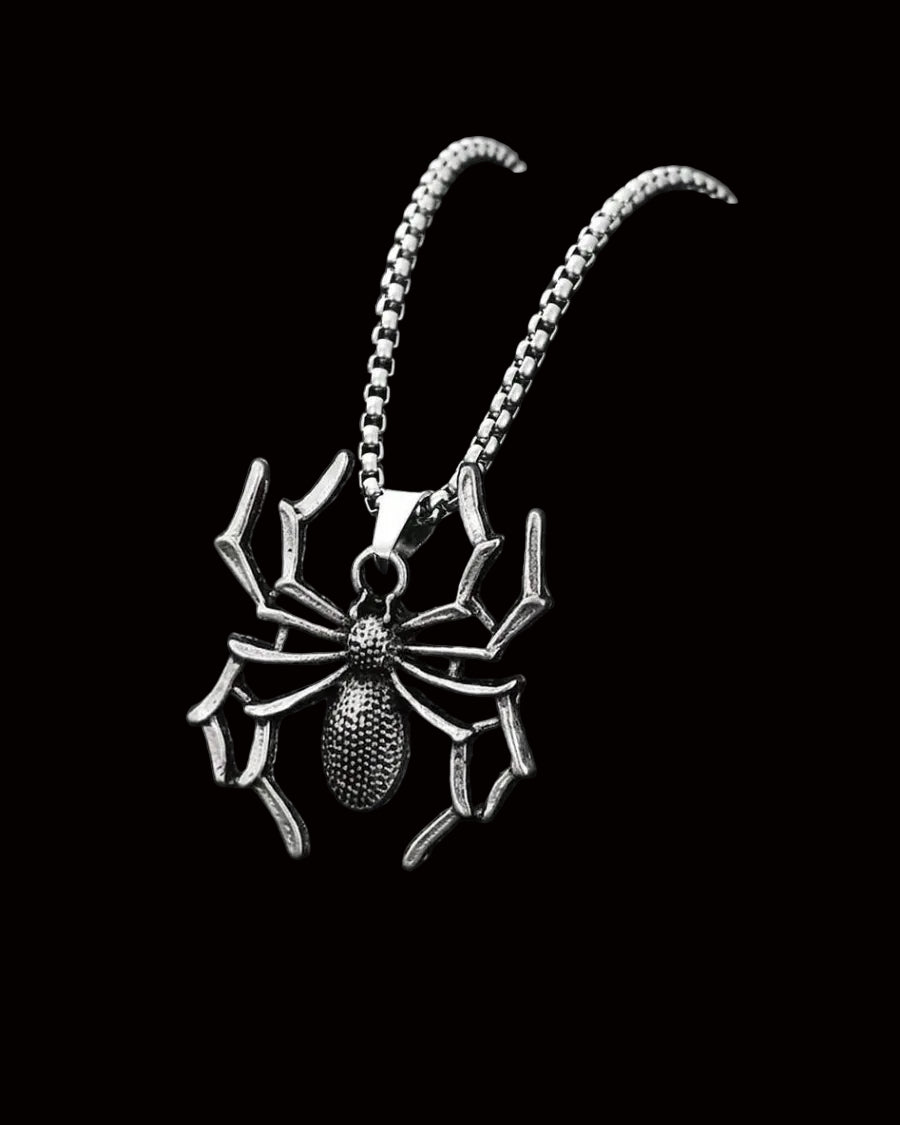steel spider pendant