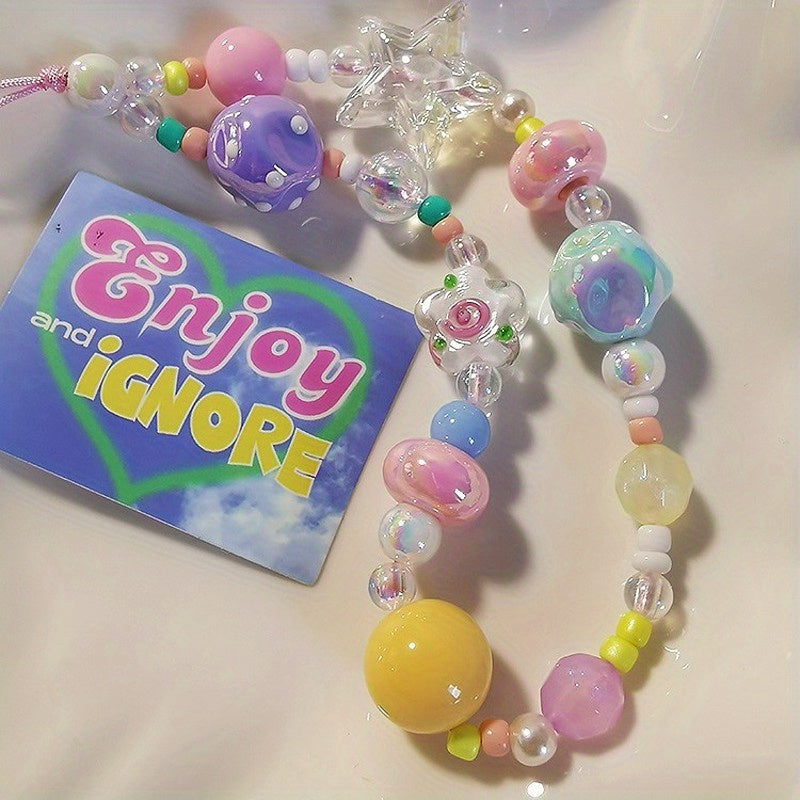 candy beaded phone charm