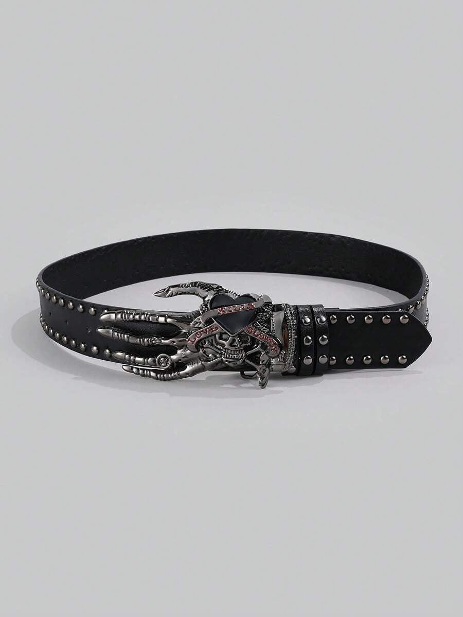 skull hand gothic devotion belt