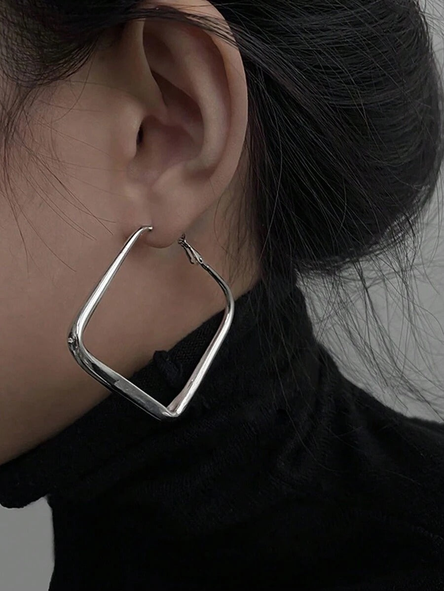 large silver hoops