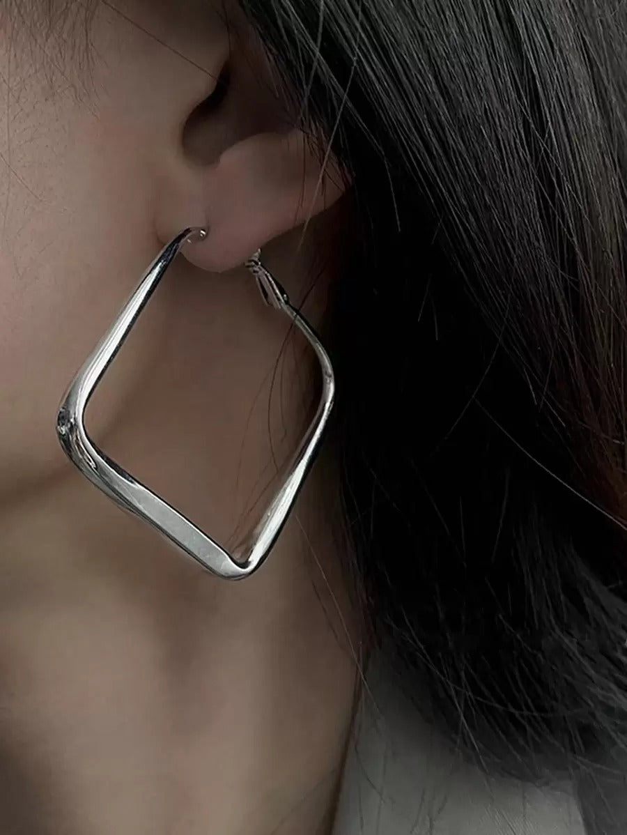 large silver hoops