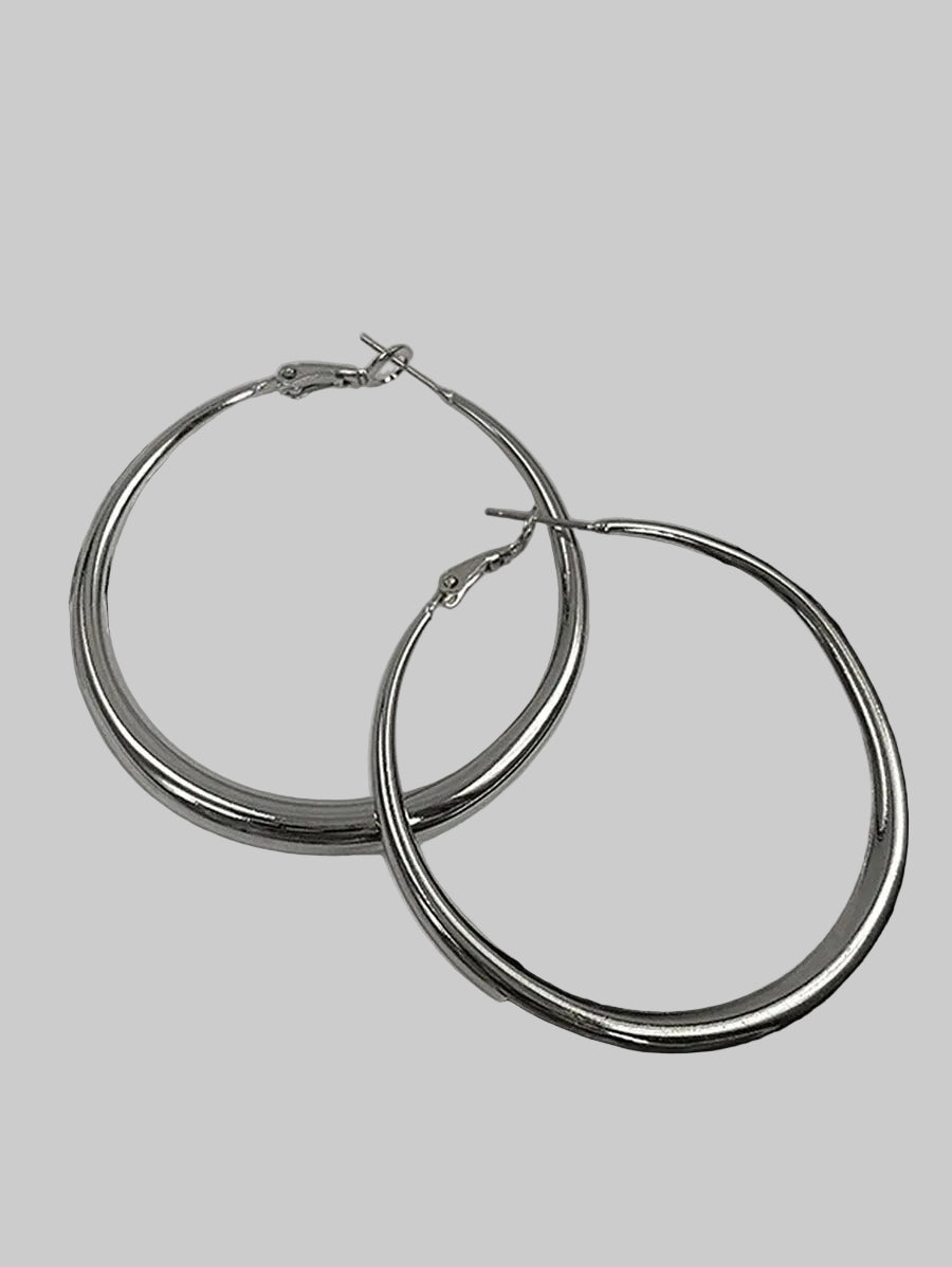 large silver hoops