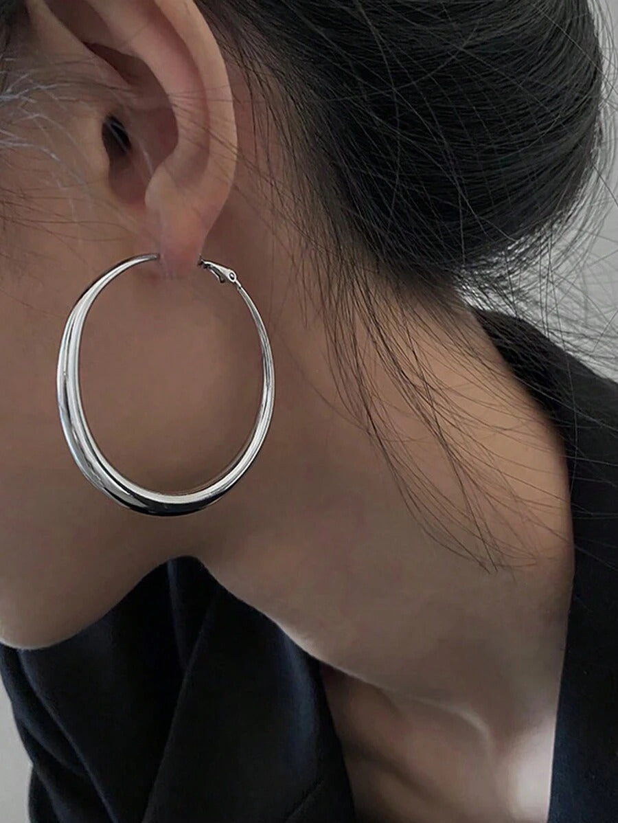 large silver hoops