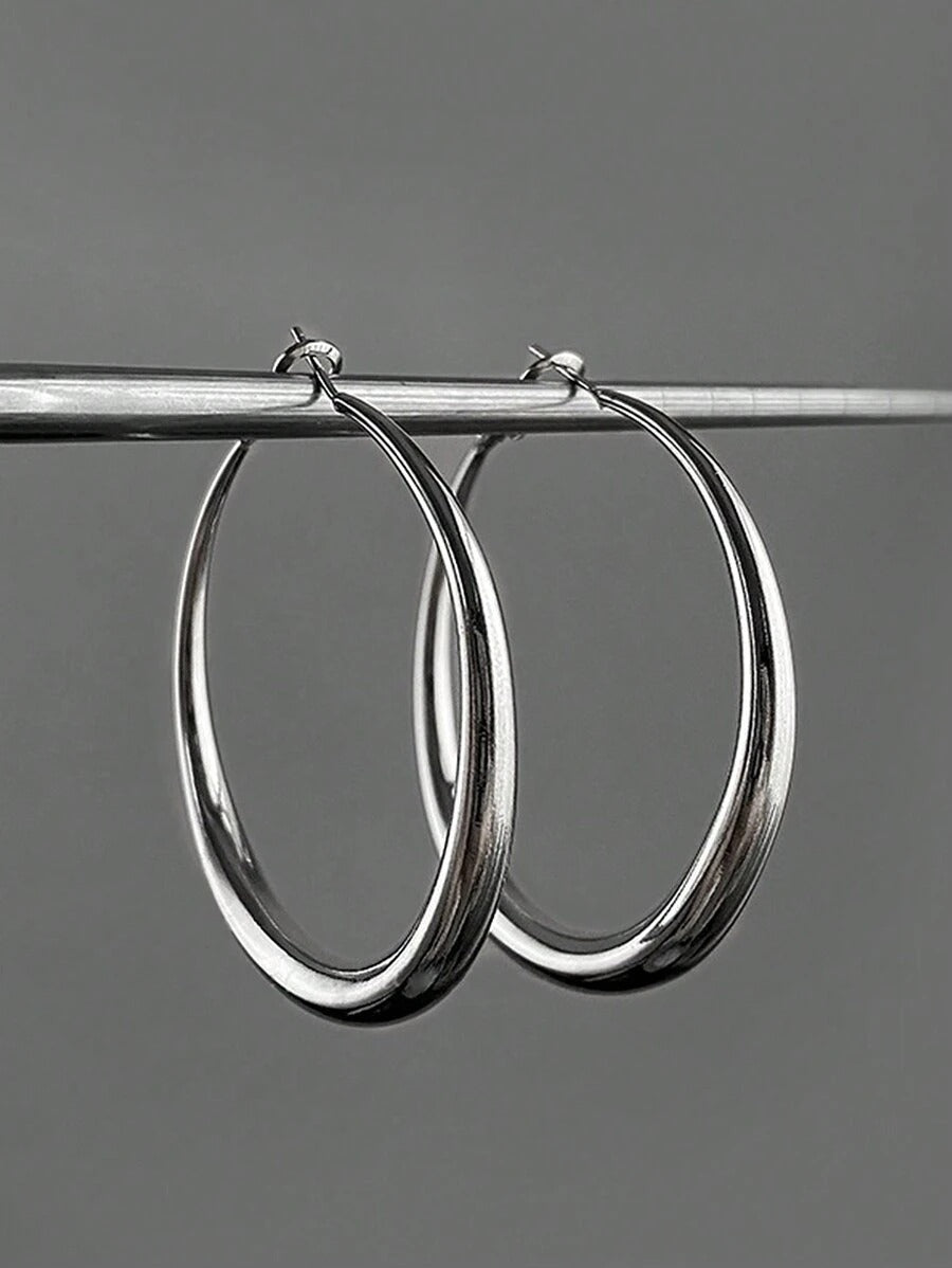 large silver hoops