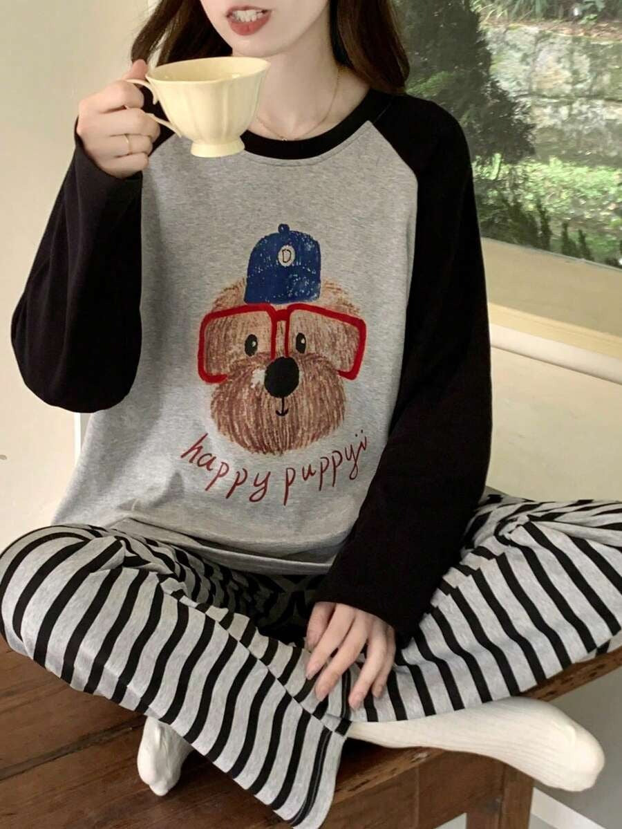 nerd bear pj set