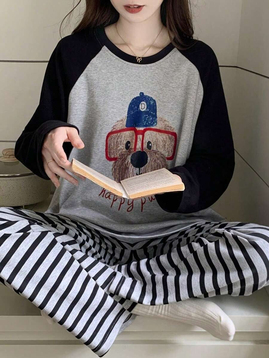 nerd bear pj set