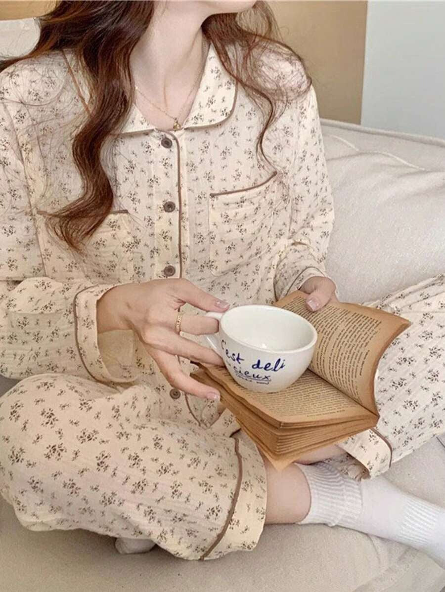 light floral pj set