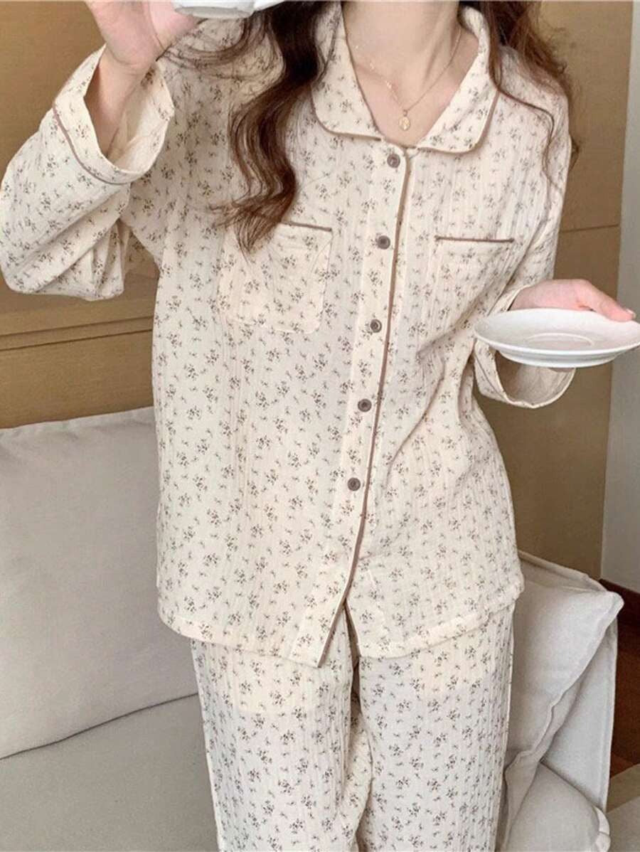 light floral pj set