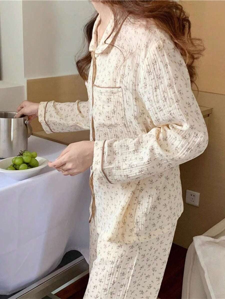 light floral pj set