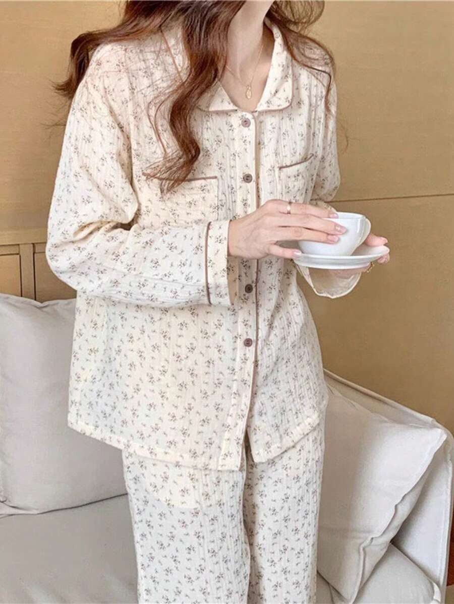light floral pj set