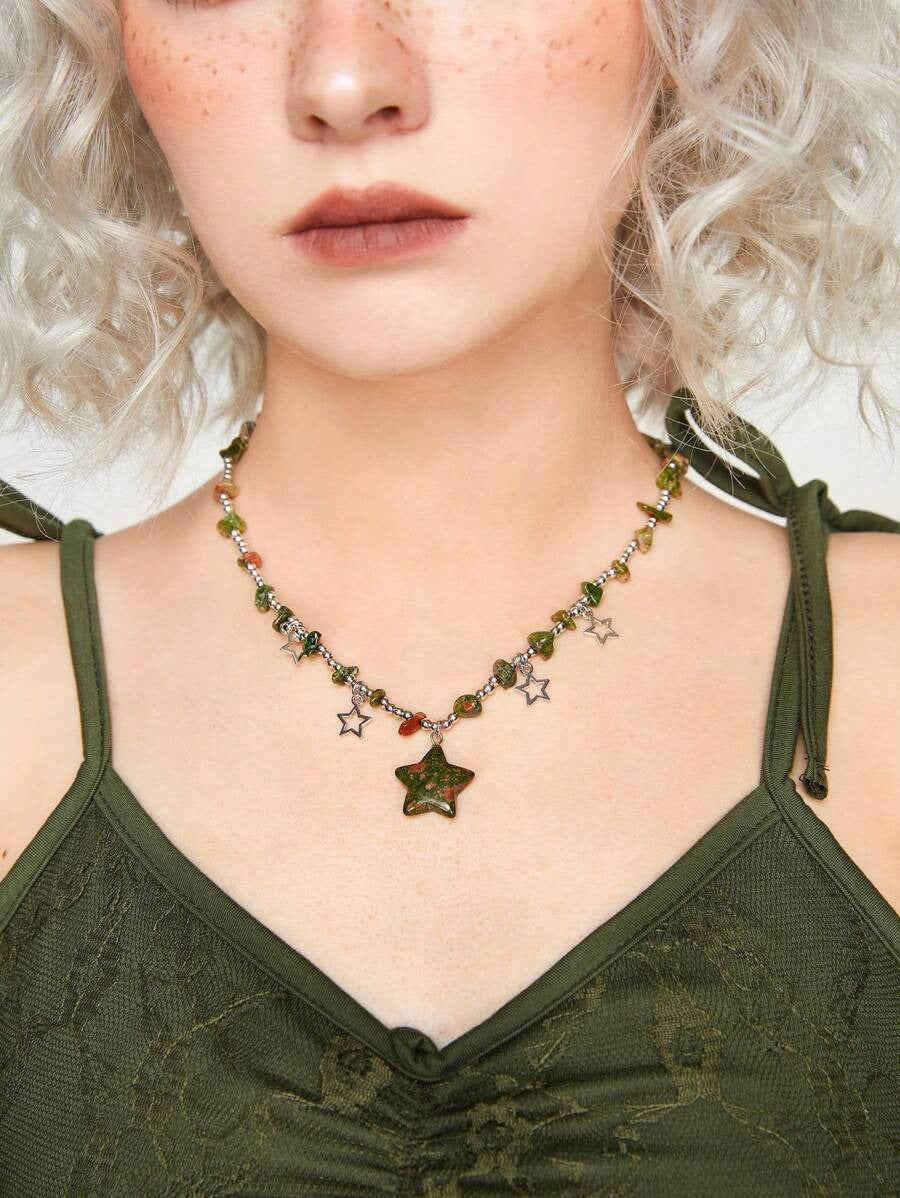Beaded Stars Necklace