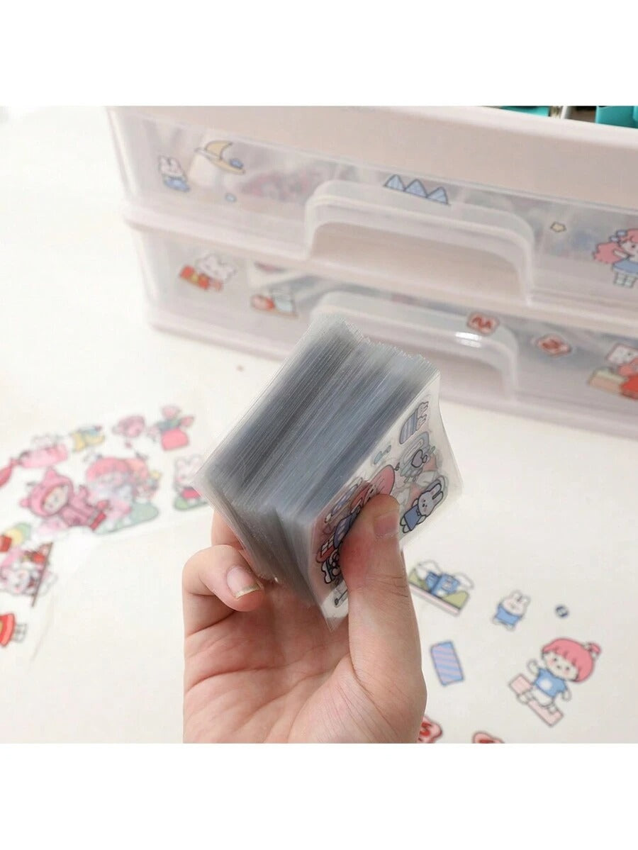 cute girl cartoon sticker sheets