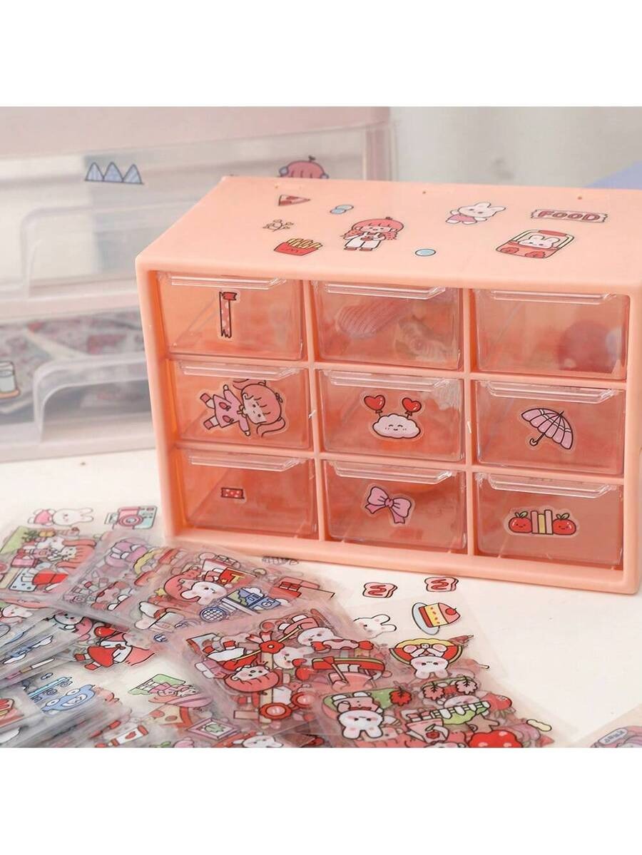 cute girl cartoon sticker sheets