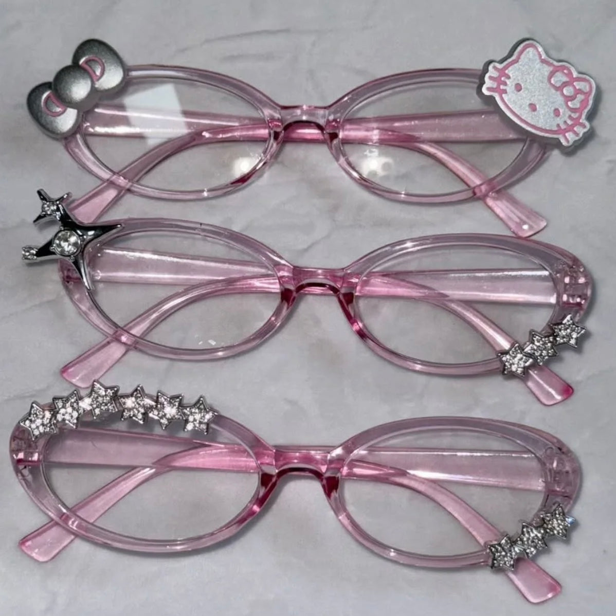 pink y2k glasses