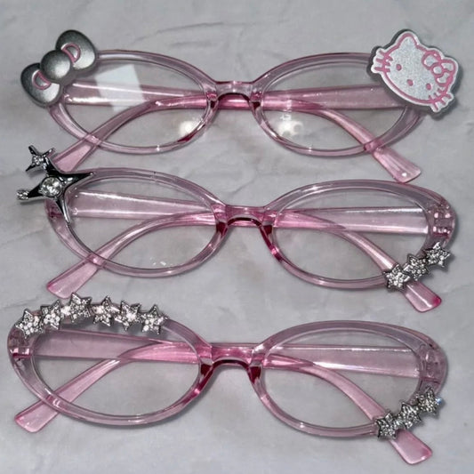 pink y2k glasses