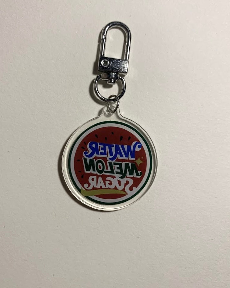 twinkling watermelon acrylic keychains