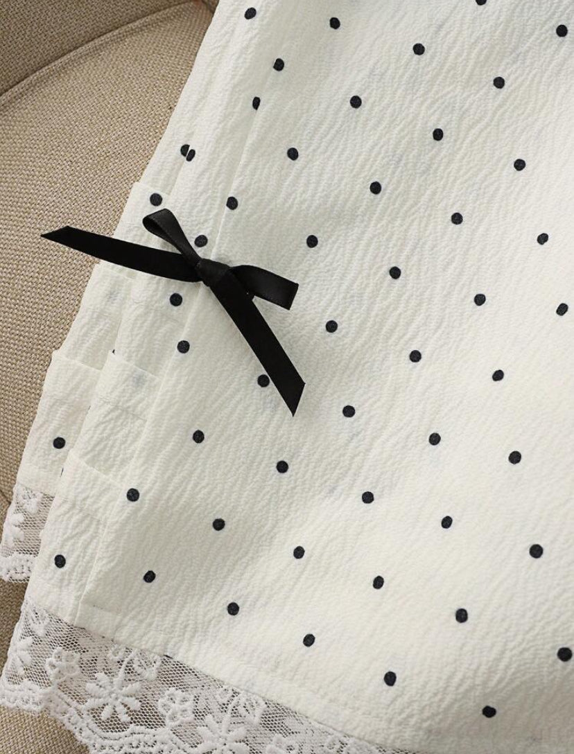 polka dot while pj