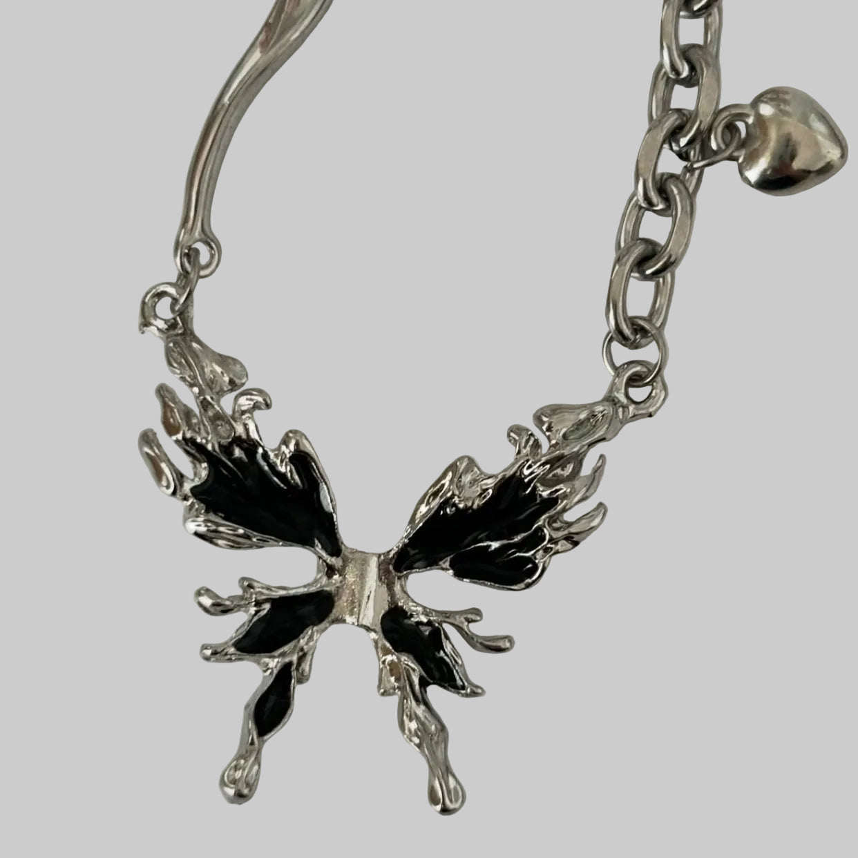 black butterfly necklace