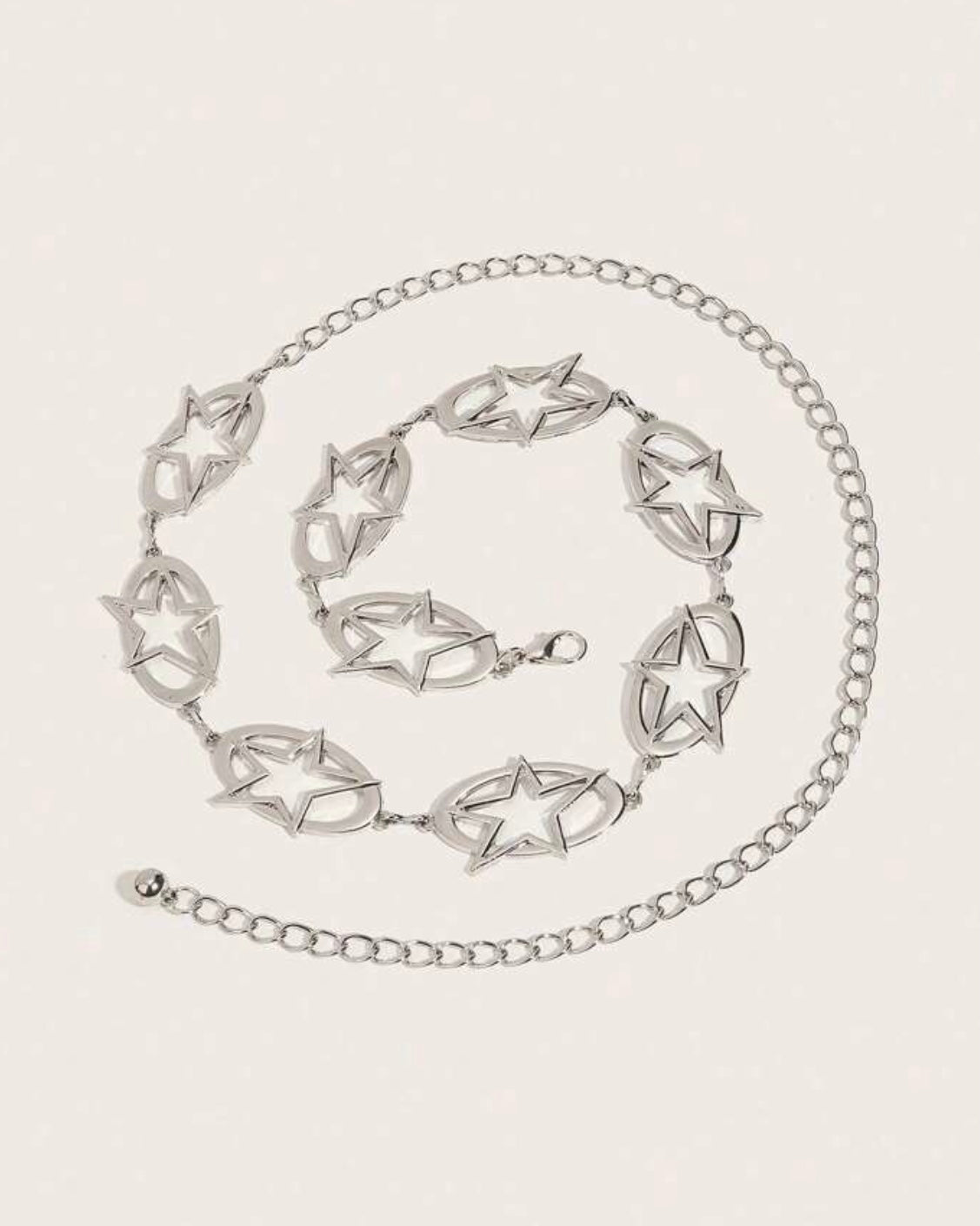 y2k star waist chain
