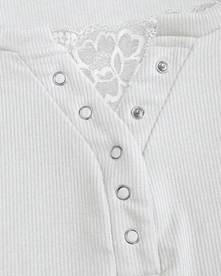 henley lace top