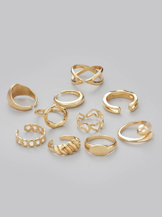 gold ring set