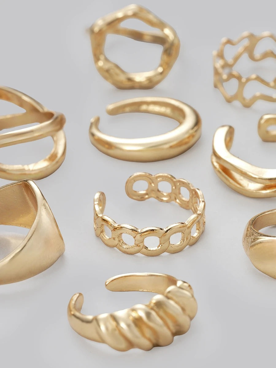 gold ring set