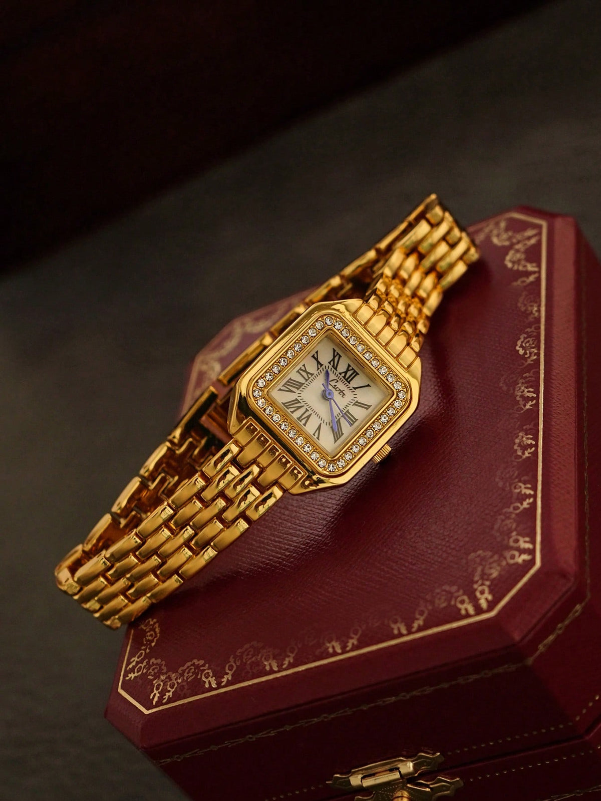 french style rhinestone watch