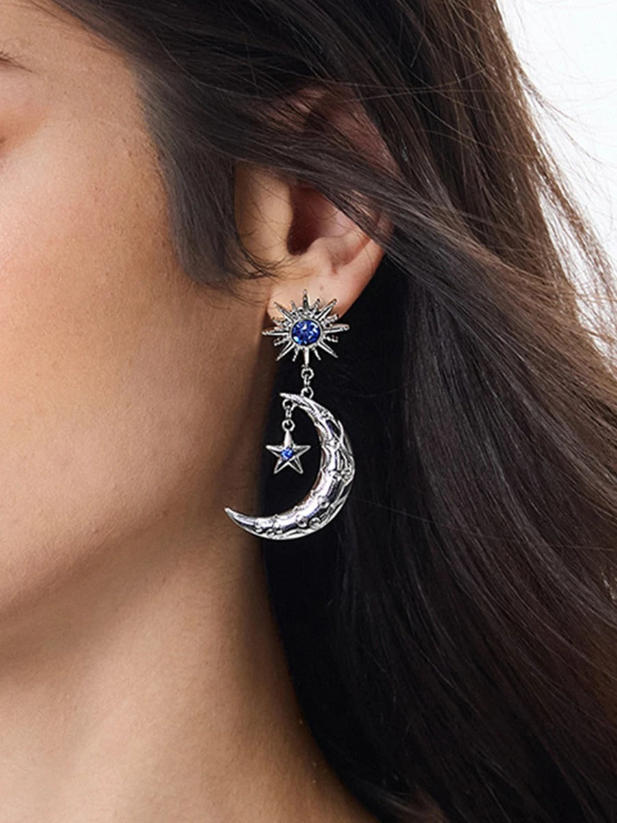 celestial moon earrings