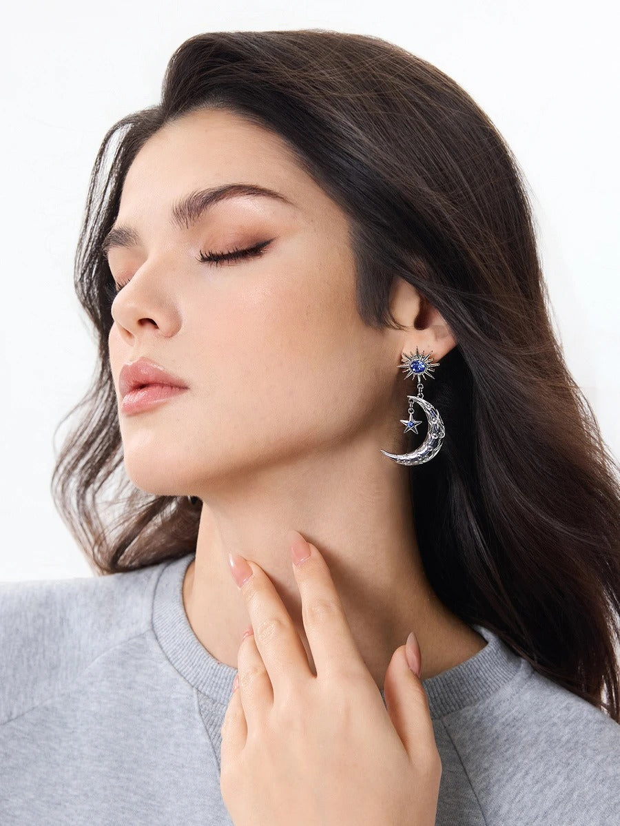 celestial moon earrings