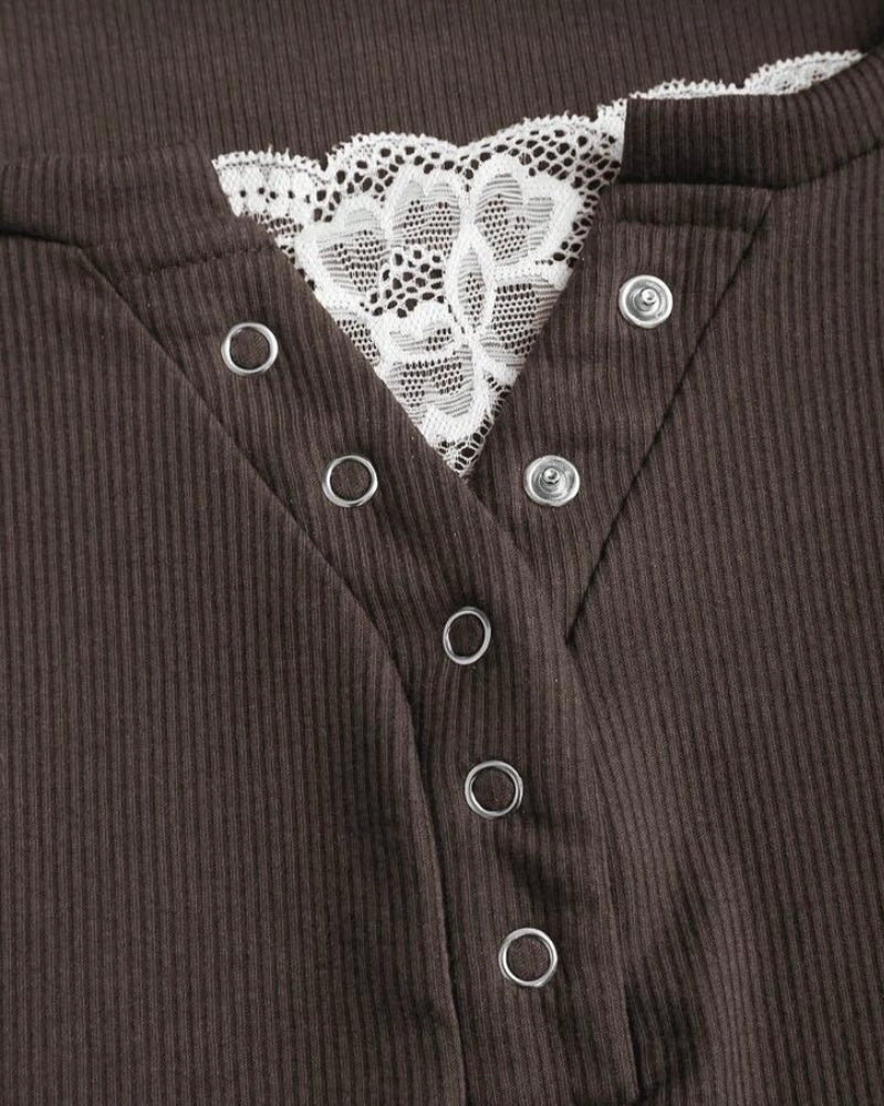 henley lace top