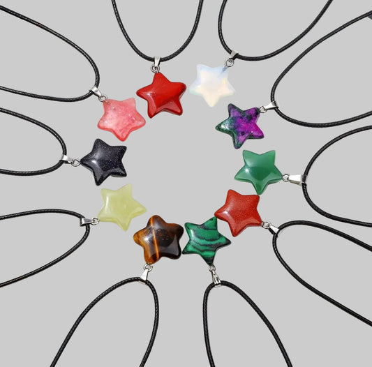 gemstone star pendants