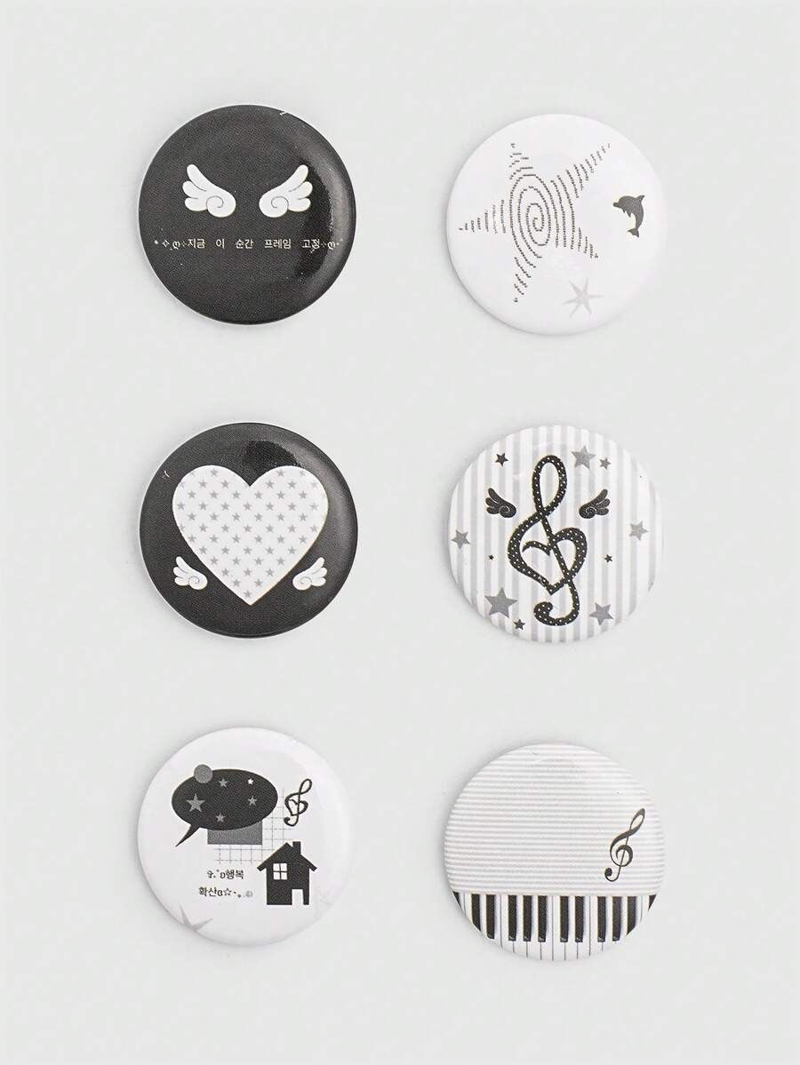 dark coquette bag charm and bag pin (7 pcs set)