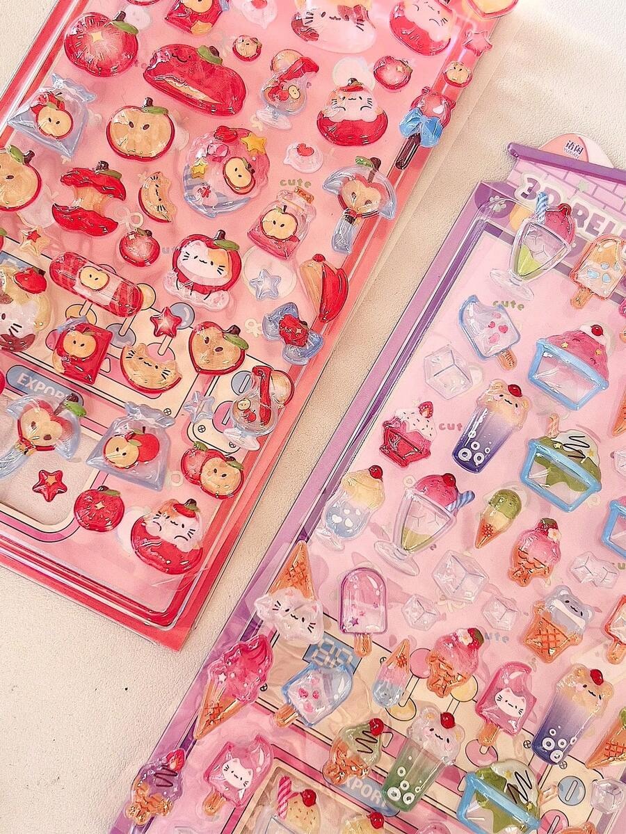kawaii 3d stickers