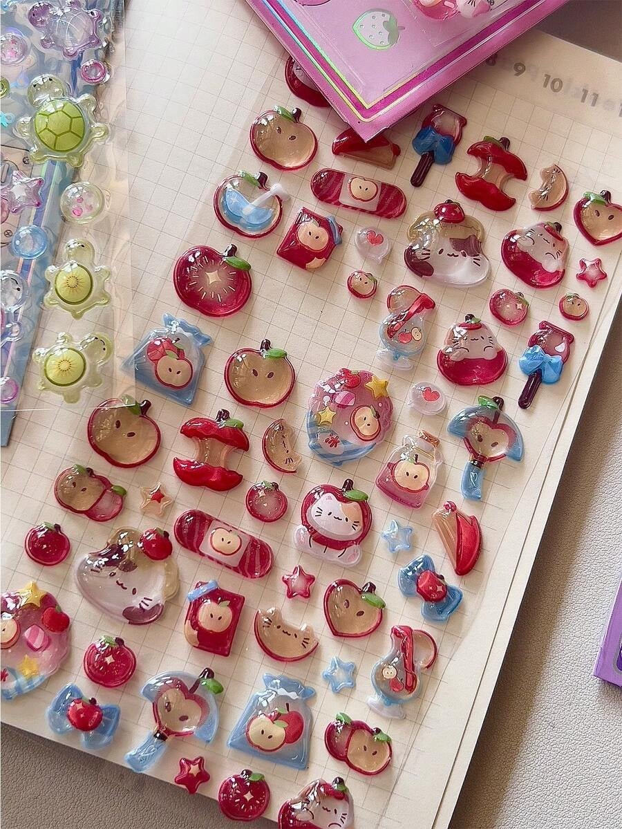 kawaii 3d stickers