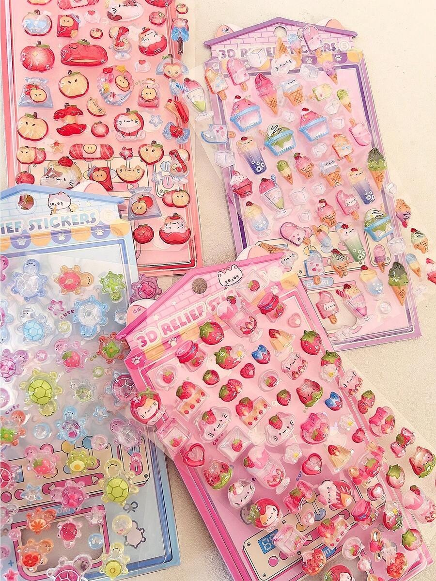 kawaii 3d stickers
