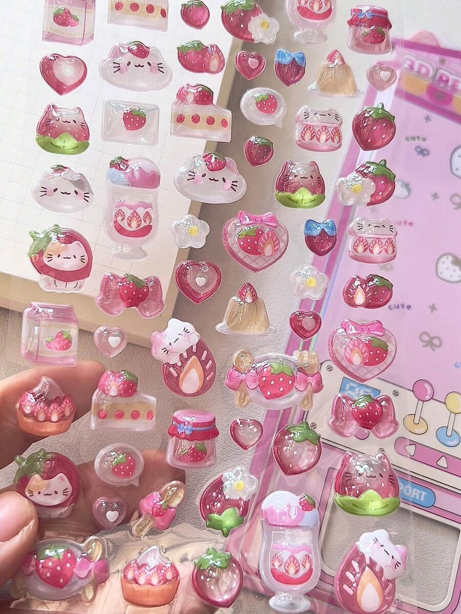 kawaii 3d stickers