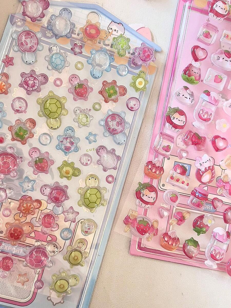 kawaii 3d stickers