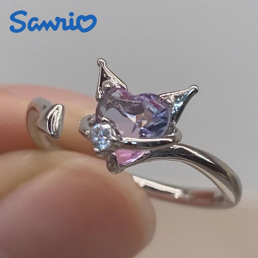 kuromi crystal ring