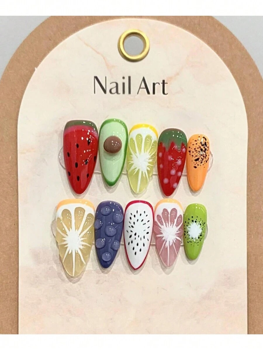3d fruit nails