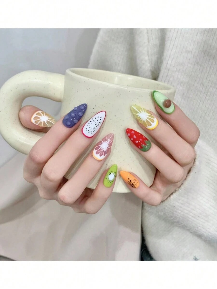 3d fruit nails