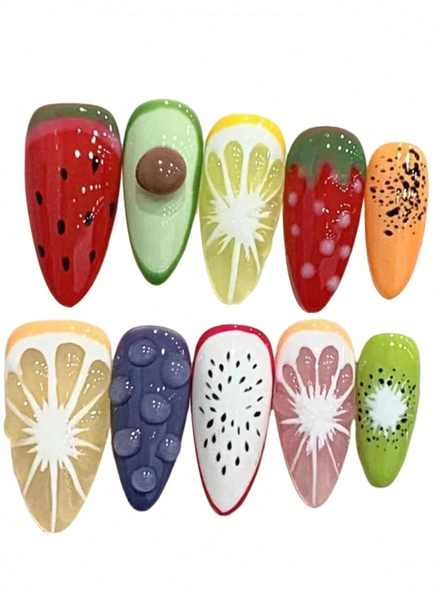 3d fruit nails