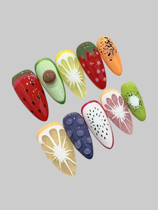 3d fruit nails